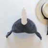 1 Narwhal head, PDF sewing instructiosn, Pattern and Tutorial, from beginners, wall mount, faux taxidermy trophy sewing directions, DIY child gift, baby nursery decor, kids room deco