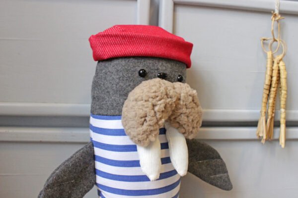 IMG_1464 Sailor Walrus soft toy,PDF Sewing directions,Pattern & Tutorial, DIY kid gift, child room decor, nautical nursery, easy to sew, e manual