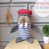anuncio 1 Sailor Walrus soft toy,PDF Sewing directions,Pattern & Tutorial, DIY kid gift, child room decor, nautical nursery, easy to sew, e manual