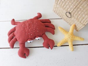 Crab and starfish soft toy, PDF Sewing directions,set of 2.Pattern and Tutorial From Beginners up, DIY baby gift, child room decor, nautical nursery