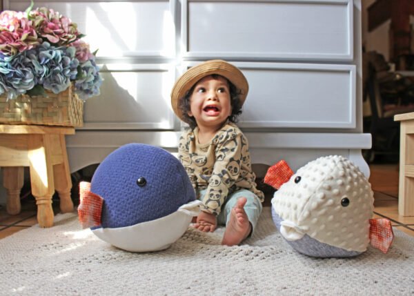 Puffer fish soft toy, PDF Sewing directions. Pattern and Tutorial, From Beginners up, DIY baby gift,child room decor, nautical nursery, stuffed plushie blowfish, digital download