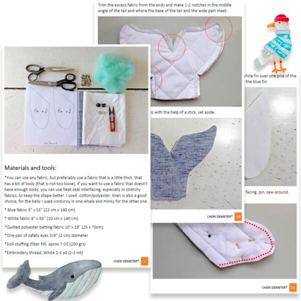 anuncio 3 Whale soft toy, PDF digital manual, DIY kids gift,humpback sewing directions, From Beginners up, baby gift,child room decor,nautical nursery