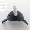 anuncio 3 Narwhal head, PDF sewing instructiosn, Pattern and Tutorial, from beginners, wall mount, faux taxidermy trophy sewing directions, DIY child gift, baby nursery decor, kids room deco
