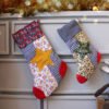 Patchwork Stocking PDF Sewing directions, 2 sizes, DIY, easy, quick to sew, rustic and beautiful Christmas decoration, digital manual