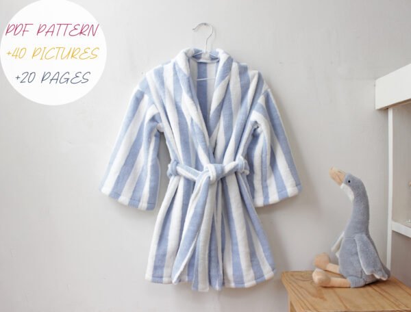 anuncio 1 b Sew Your Own Cozy Kids Bathrobe! Sewing Pattern & Tutorial PDF – 6 Sizes (2–12 Yrs), Easy Step-by-Step Guide with Photos – Fun DIY Project