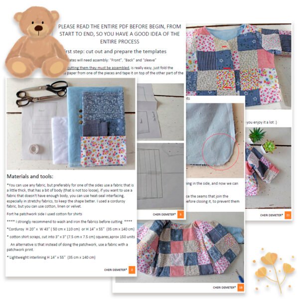 Make the Sweetest Reversible Baby Jacket, Sewing Pattern PDF + Step-by-Step Photo Tutorial, Fun to Make, 10 Sizes: New Born to 5 yr