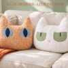 Black & White Cat Pillow Sewing Pattern | Halloween Cushion PDF