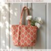 Tote Bag Sewing Pattern PDF, Beginner-Friendly Lined Tote with Pockets, 2 Sizes
