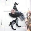 Witch Hat and Shoes Sewing Pattern PDF, Halloween Door Hanger, Primitive Witch Decor
