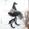 Witch Hat and Shoes Sewing Pattern PDF, Halloween Door Hanger, Primitive Witch Decor