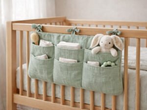 Crib Organizer Sewing Pattern | 2 Sizes Nursery Pocket Caddy PDF