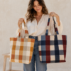 Tote Bag Sewing Pattern PDF, Beginner-Friendly Lined Tote with Pockets, 2 Sizes