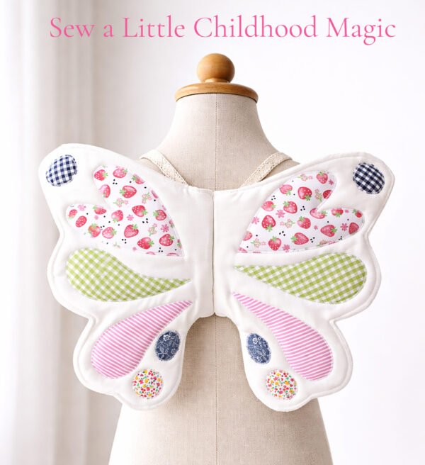 Butterfly Wings Sewing Pattern PDF, Kids Dress-Up Costume, Appliqué Wings, 3 Sizes