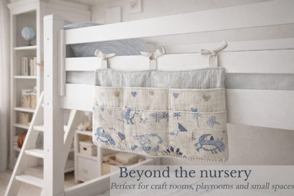 Crib Organizer Sewing Pattern | 2 Sizes Nursery Pocket Caddy PDF