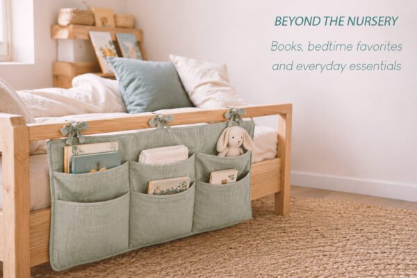 Crib Organizer Sewing Pattern | 2 Sizes Nursery Pocket Caddy PDF
