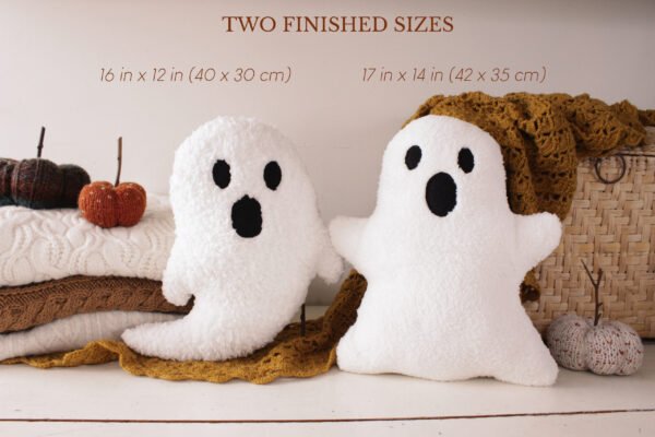 Ghost Pillow Sewing Pattern | Set of 2 Halloween Cushions PDF