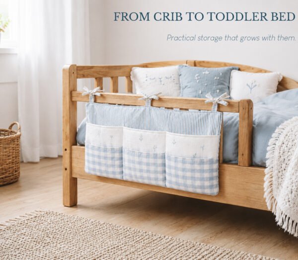 Crib Organizer Sewing Pattern | 2 Sizes Nursery Pocket Caddy PDF