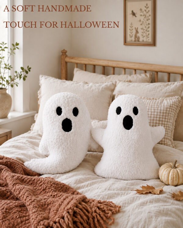 Ghost Pillow Sewing Pattern | Set of 2 Halloween Cushions PDF