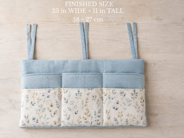 Crib Organizer Sewing Pattern | 2 Sizes Nursery Pocket Caddy PDF