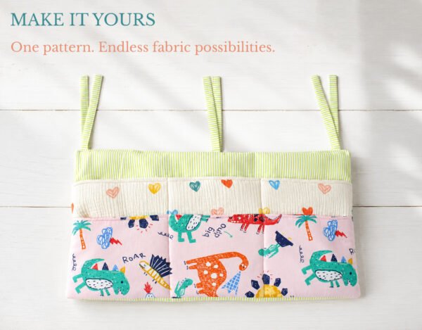 Crib Organizer Sewing Pattern | 2 Sizes Nursery Pocket Caddy PDF