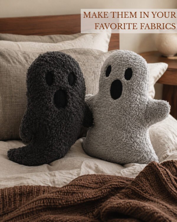 Ghost Pillow Sewing Pattern | Set of 2 Halloween Cushions PDF