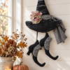 Witch Hat and Shoes Sewing Pattern PDF, Halloween Door Hanger, Primitive Witch Decor