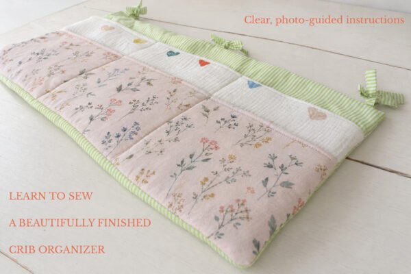 Crib Organizer Sewing Pattern | 2 Sizes Nursery Pocket Caddy PDF