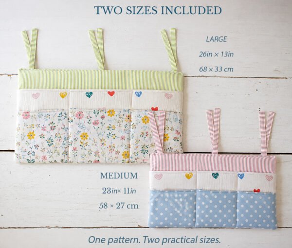 Crib Organizer Sewing Pattern | 2 Sizes Nursery Pocket Caddy PDF