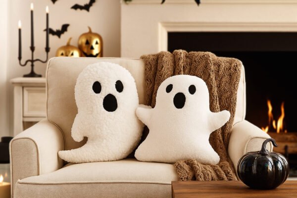 Ghost Pillow Sewing Pattern | Set of 2 Halloween Cushions PDF