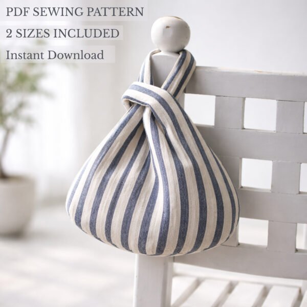 Tote & Japanese Knot Bag Sewing Pattern Bundle, 2 Sizes Each
