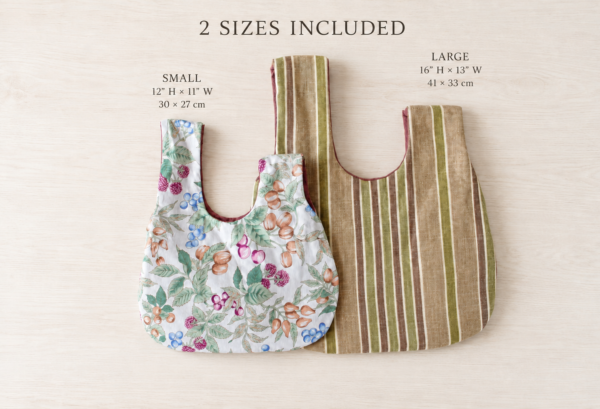 Tote & Japanese Knot Bag Sewing Pattern Bundle, 2 Sizes Each