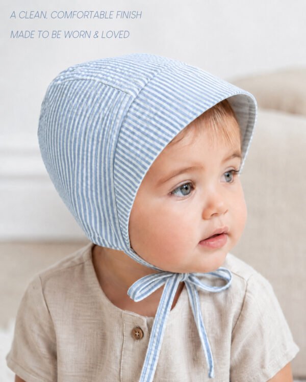 Bonnet Sewing Pattern PDF, 10 Sizes Newborn to Adult L, Lined Tie Hat, Baby & Family Matching Tutorial
