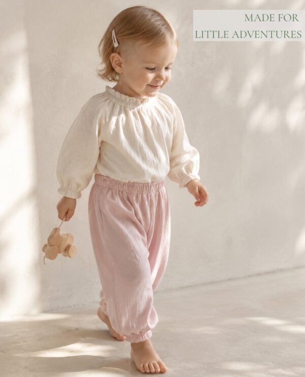 Baby Pants Sewing Pattern PDF, Easy Elastic Waist Pants, 6 Sizes 9 Months to 5 Years, Beginner Toddler Tutorial