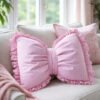 Bow Pillow Sewing Pattern PDF | Ruffle Cushion | 2 Sizes + Removable Cover