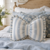 Bow Pillow Sewing Pattern PDF | Ruffle Cushion | 2 Sizes + Removable Cover