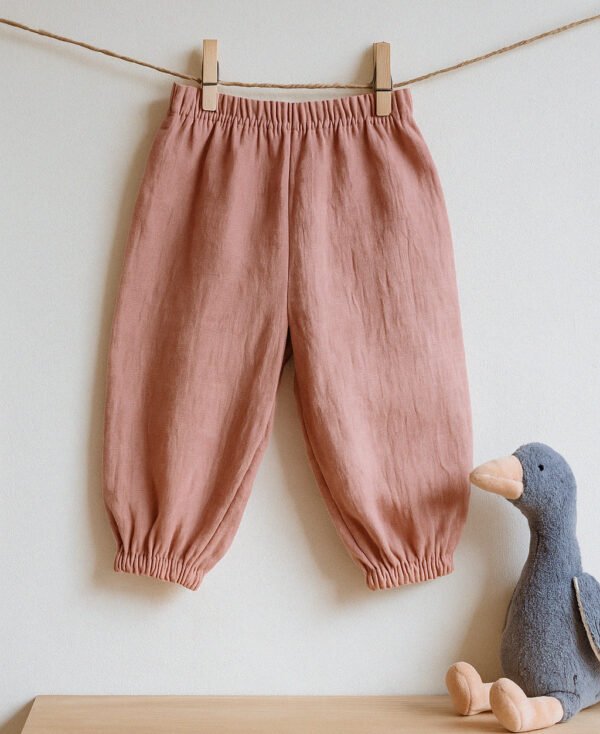 Baby Pants Sewing Pattern PDF, Easy Elastic Waist Pants, 6 Sizes 9 Months to 5 Years, Beginner Toddler Tutorial