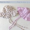 Family Sun Hat Sewing Pattern PDF, Matching Baby Kids & Adult Hats, 9 Sizes, Gathered Brim Beach Hat