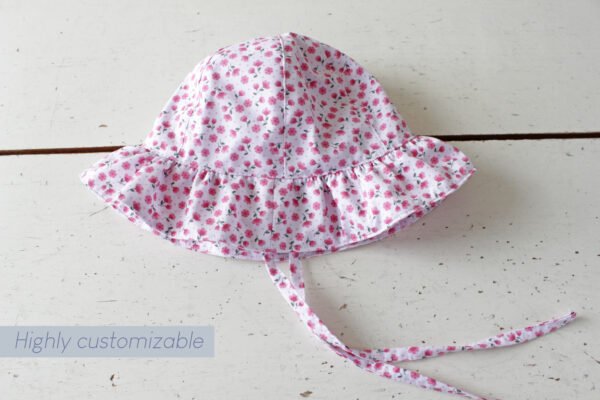 Family Sun Hat Sewing Pattern PDF, Matching Baby Kids & Adult Hats, 9 Sizes, Gathered Brim Beach Hat