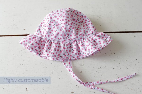 Family Sun Hat Sewing Pattern PDF, Matching Baby Kids & Adult Hats, 9 Sizes, Gathered Brim Beach Hat