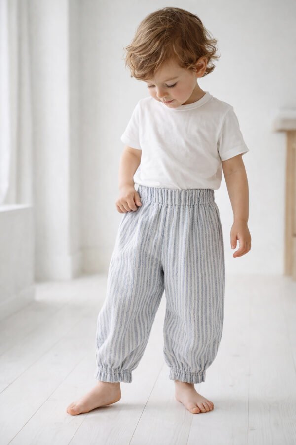 Baby Pants Sewing Pattern PDF, Easy Elastic Waist Pants, 6 Sizes 9 Months to 5 Years, Beginner Toddler Tutorial