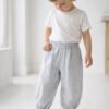 toddler con pantalon a rayas Baby Pants Sewing Pattern PDF, Easy Elastic Waist Pants, 6 Sizes 9 Months to 5 Years, Beginner Toddler Tutorial