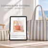 Tote Bag & Toiletry Bag Sewing Pattern Bundle PDF | 6 Sizes