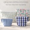 Quilted Toiletry Bag Sewing Pattern PDF | 4 Zipper Pouch Sizes