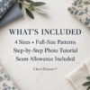 Quilted Toiletry Bag Sewing Pattern PDF | 4 Zipper Pouch Sizes