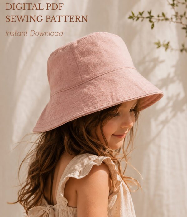 Bucket Hat Sewing Pattern PDF | 11 Sizes Baby to Adult XL
