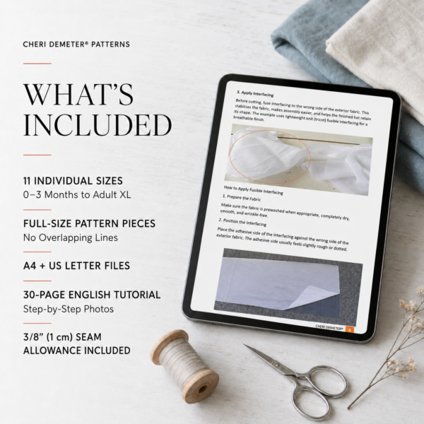 Bucket Hat Sewing Pattern PDF | 11 Sizes Baby to Adult XL