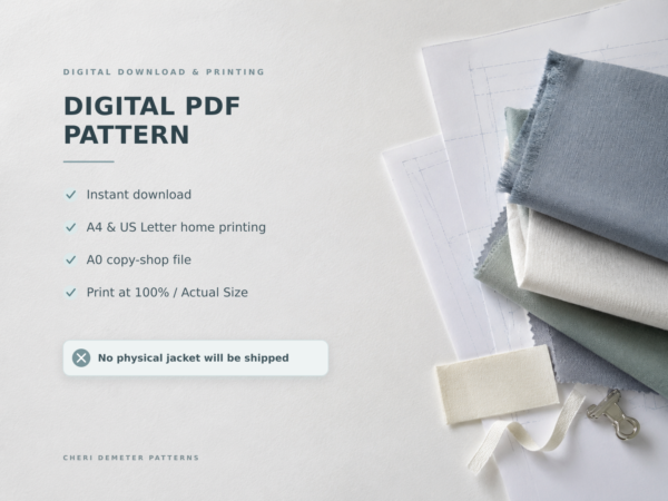 digital_download_printing_card Reversible Baby Jacket Sewing Pattern PDF, Toddler Coat Pattern, 10 Sizes Newborn to 5 Years, Patchwork Optional